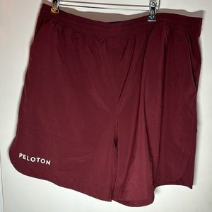 Beautiful burgundy color peloton shorts. Worn 1x. No rips, tears, stains, odors.